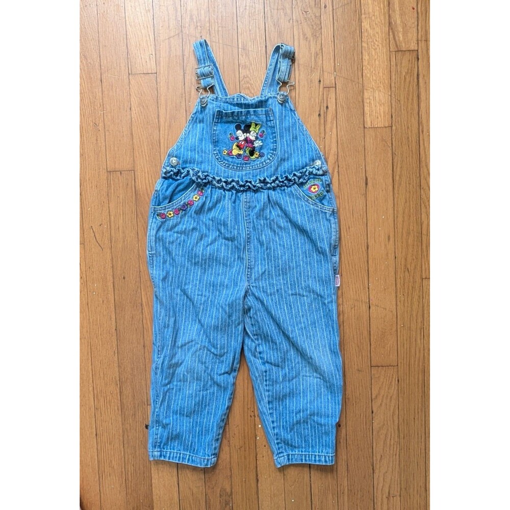 Vintage Minnie Mouse And Mickey Mouse Overalls Size 4T